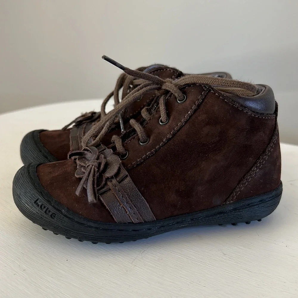 MOD 8 Leather Brown Boots Size 5.5/ 6 Toddler Girl - Picture 3 of 11